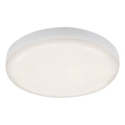 Plat LED-indbygningsspot, hvid, Ø 10 cm, 4.000K