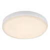 Plat LED-indbygningsspot, hvid, Ø 10 cm, 3.000K
