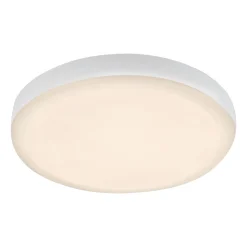 Plat LED-indbygningsspot, hvid, Ø 10 cm, 3.000K