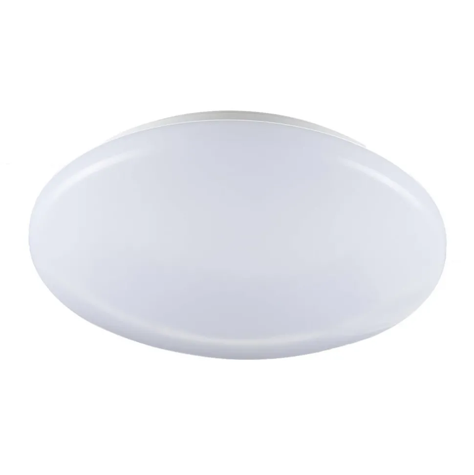 Pollux loftlampe, Ø 27 cm, plast, bevægelsessensor