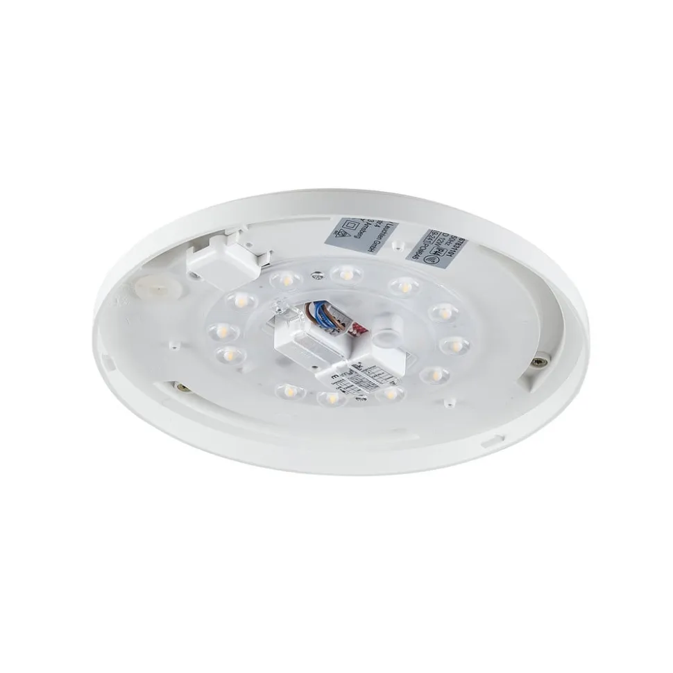Pollux loftlampe, Ø 27 cm, plast, bevægelsessensor