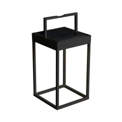 Portofino LED-solcellelygte, væg/bord, sort