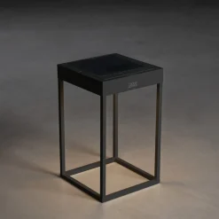 Portofino LED-solcellelygte, væg/bord, sort
