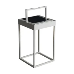 Portofino LED-solcellelygte, væg/bord, hvid