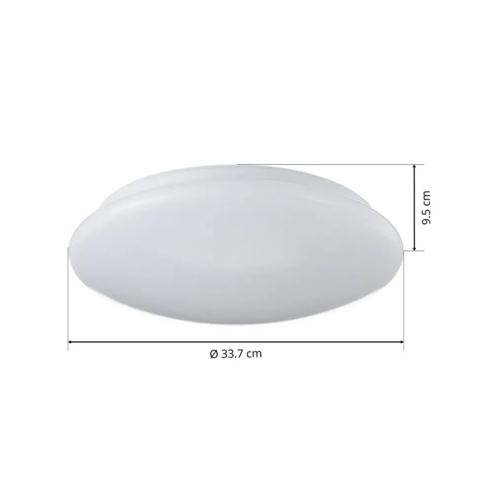 Porz LED-loftlampe IP44, HF-sensor, hvid