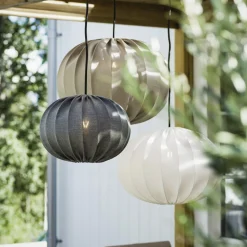 PR Home Hilma hængelampe udendørs, grå Ø 40 cm