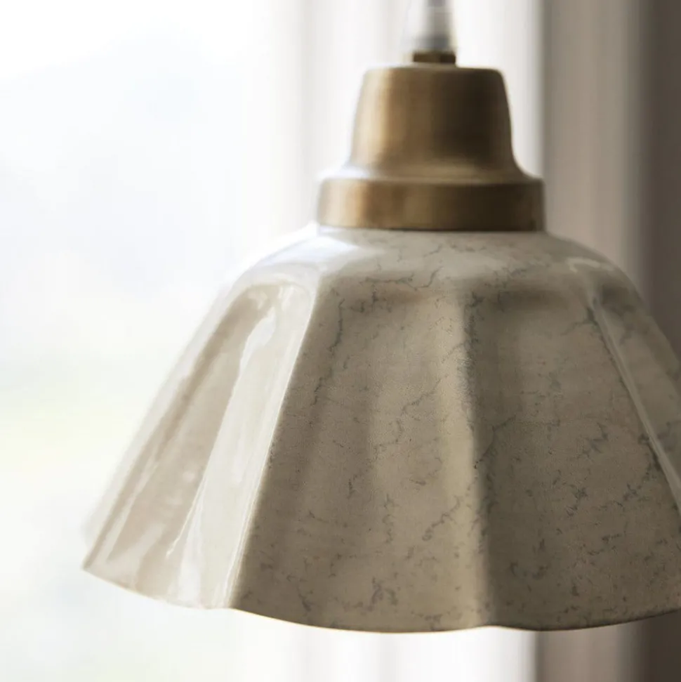 PR Home Hængelampe Ester, offwhite, Ø 17 cm, jern stik