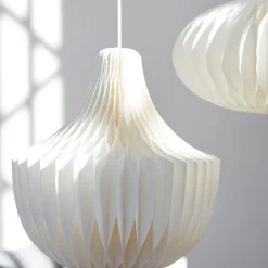 PR Home hængelampe Vicky, hvid, papir, Ø 40 cm, 3 x E14