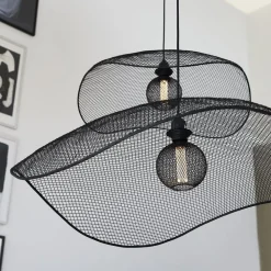 PR Home Hængelampe Vivi, Ø 79 cm, sort, metal