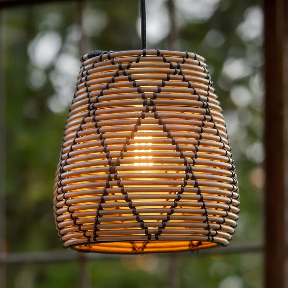 PR Home Lollo udendørs pendel, naturligt rattan-look, Ø 28 cm