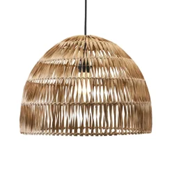 PR Home udendørs hængelampe Lace naturfiber, stikledning, Ø46cm