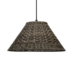 PR Home udendørs hængelampe LISEN, brun, stik, Ø 45 cm