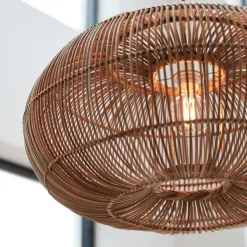 PR Home Zuri udendørs pendel, rattan, Ø 61 cm, stikprop