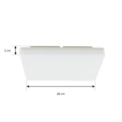 Prios Artin LED-loftlampe, sensor, kantet, 28 cm