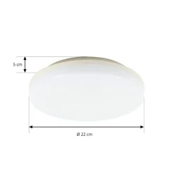 Prios Artin LED-loftlampe, sensor, rund, 22 cm