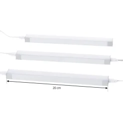 Prios Esbena LED-underskabsbelysning CCT 20 cm sæt med 3 stk