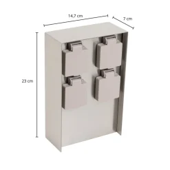 Prios Foranda energisøjle, 4 stk., stål, 23 cm