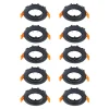 Prios forsænket loftlampe Fibur, sort, zink, Ø8,2cm, 10stk
