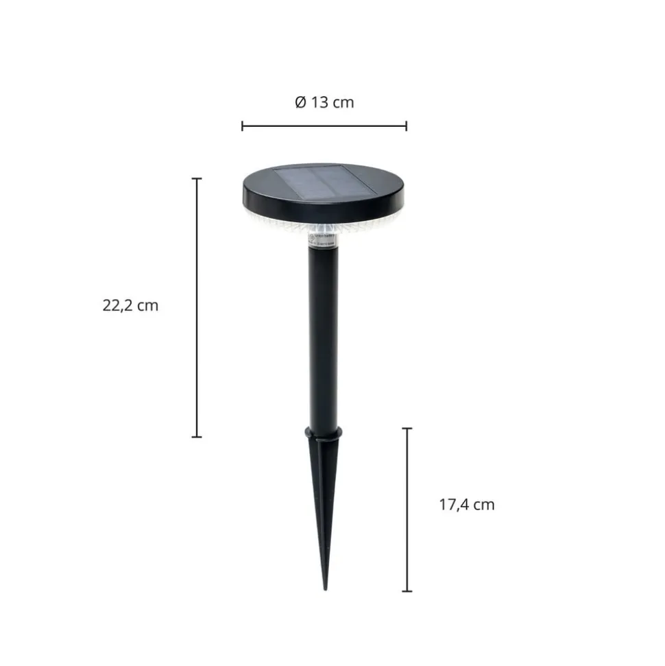 Prios Glenios LED-solcellelampe med jordspyd