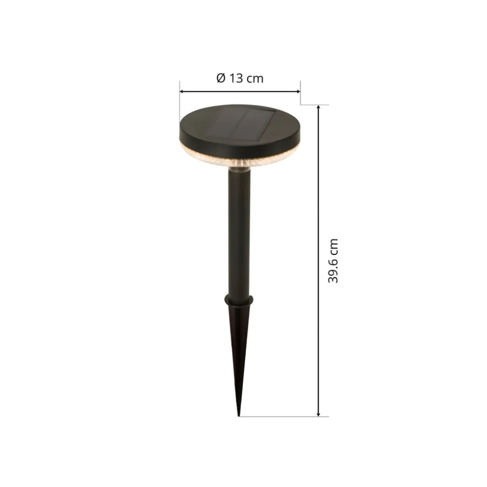 Prios Glenios LED-solcellelampe med jordspyd