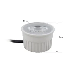 Prios indbygget loftspot Fibur med LED-modul, beige, sæt med 10 stk