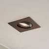 Prios indbygningslampe Fibur, bronze mat, 9 cm, GU10