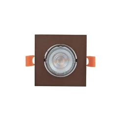 Prios indbygningslampe Fibur, bronze mat, 9 cm, GU10