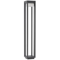 Prios LED-gadelampe Gamion, 90 cm, antracit, metal, IP54