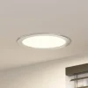 Prios LED-indbygningslampe Cadance, sølv, 24 cm, CCT, IP44