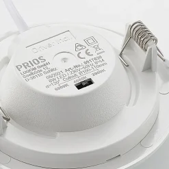 Prios LED-indbygningslampe Cadance, hvid, 12 cm, sæt med 2, CCT
