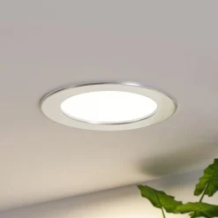 Prios LED-indbygningslampe Cadance, sølv, 17 cm, sæt med 3, CCT