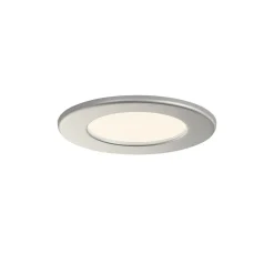 Prios LED-indbygningslampe Cadance, sølv, 12 cm, sæt med 2, CCT