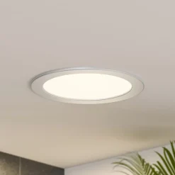 Prios LED-indbygningslampe Cadance, sølv, 22 cm, sæt med 3, CCT