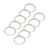Prios LED-indbygningslampe Cadance, sølv, 22 cm, sæt med 10, CCT