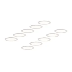 Prios LED-indbygningslampe Cadance, hvid, 22 cm, sæt med 10, CCT