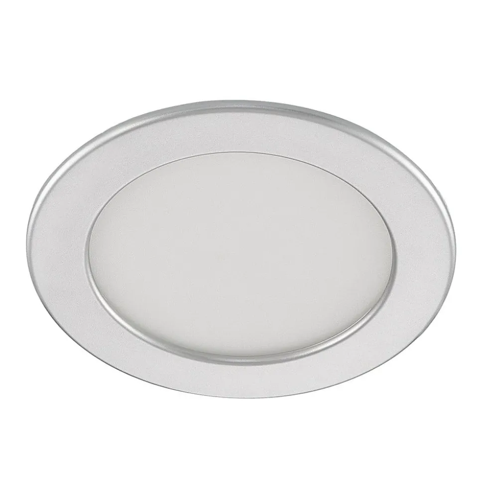 Prios LED-indbygningslampe Cadance, sølv, 17 cm, CCT, IP44