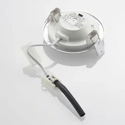 Prios LED-indbygningslampe Cadance, sølv, 12 cm, sæt med 3, CCT