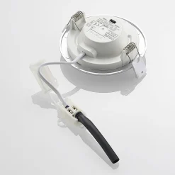 Prios LED-indbygningslampe Cadance, sølv, 12 cm, sæt med 3, CCT