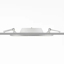 Prios LED-indbygningslampe Cadance, sølv, 17 cm, sæt med 10, CCT