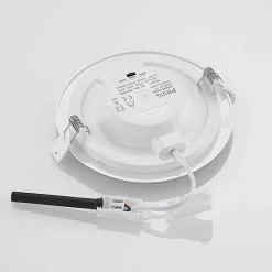 Prios LED-indbygningslampe Cadance, sølv, 17 cm, sæt med 10, CCT
