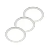 Prios LED-indbygningslampe Cadance, sølv, 24 cm, sæt med 3, CCT