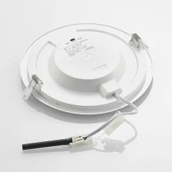 Prios LED-indbygningslampe Cadance, sølv, 24 cm, sæt med 3, CCT