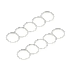 Prios LED-indbygningslampe Cadance, sølv, 24 cm, sæt med 10, CCT