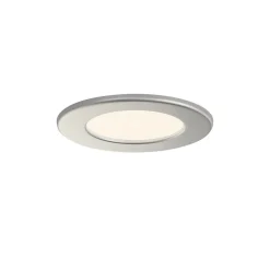 Prios LED-indbygningslampe Cadance, sølv, 12 cm, sæt med 10, CCT