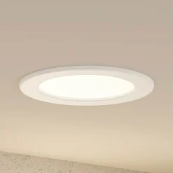 Prios LED-indbygningslampe Cadance, hvid, 17 cm, CCT, IP44