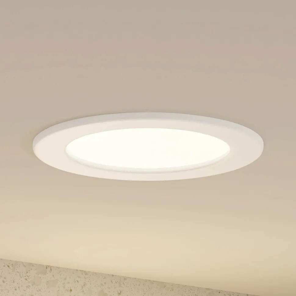 Prios LED-indbygningslampe Cadance, hvid, 17 cm, CCT, IP44
