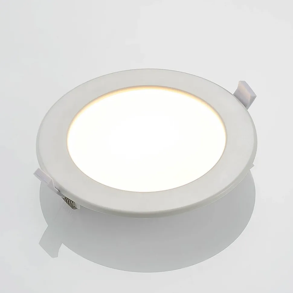 Prios LED-indbygningslampe Cadance, hvid, 17 cm, CCT, IP44