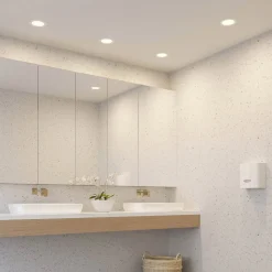 Prios LED-indbygningslampe Cadance, hvid, 17 cm, sæt med 10, CCT