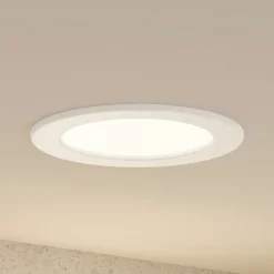 Prios LED-indbygningslampe Cadance, hvid, 17 cm, sæt med 10, CCT