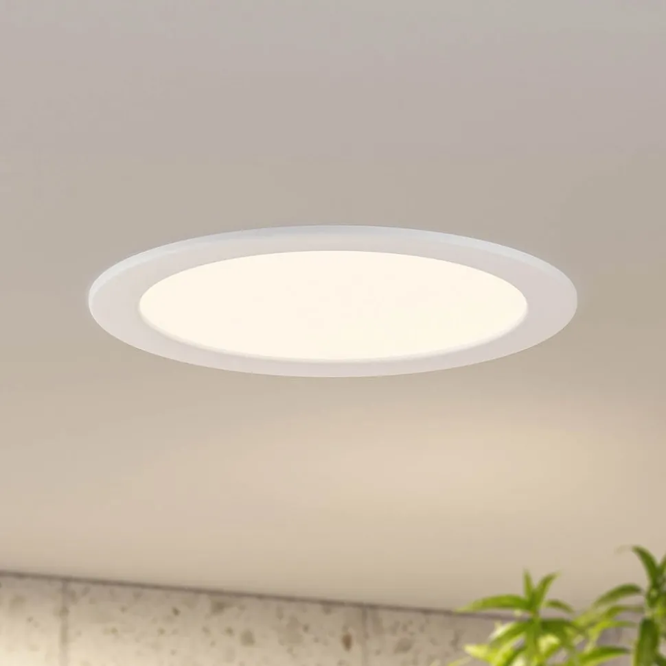 Prios LED-indbygningslampe Cadance, hvid, 24 cm, CCT, IP44